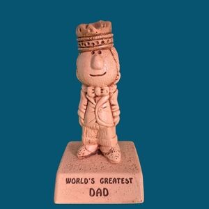 World's Greatest Dad Vintage Novelty Figurine - Cream